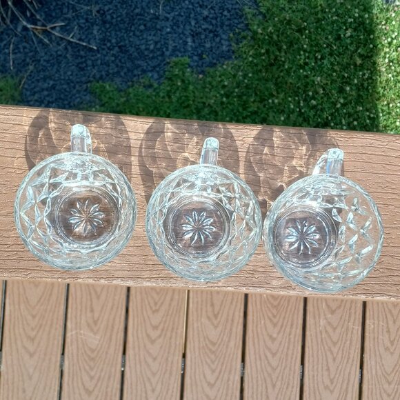 Vintage Anchor Hocking Crown Point Punch Glasses Cups Set of 7 - Picture 6 of 16